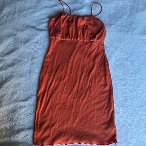 orange y2k dress
